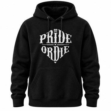 PRIDE OR DIE Reckless hoodie -black
